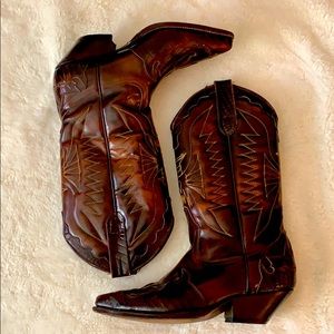 GTO Italia Cimarron Leather Cowboy Boots